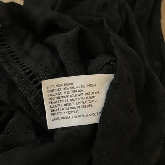 Ava & Viv black lace detail long sleeve blouse - Picture 5 of 5